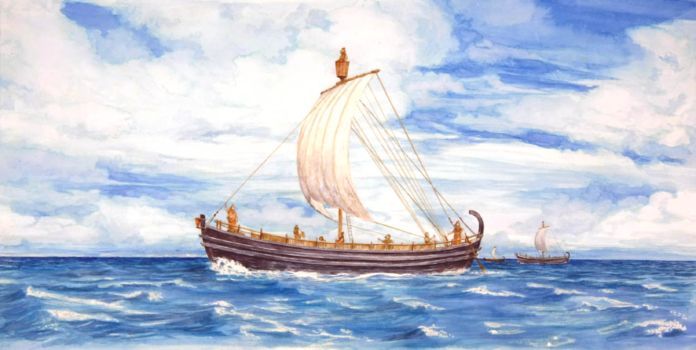Barco Fenicio Navegando